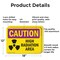 Signmission Radiation & Laser Sign, 12 in H x 18 in W, Aluminum, Rectangle OS-2PACK-CR-A-1218-L-10170 - alternate 3
